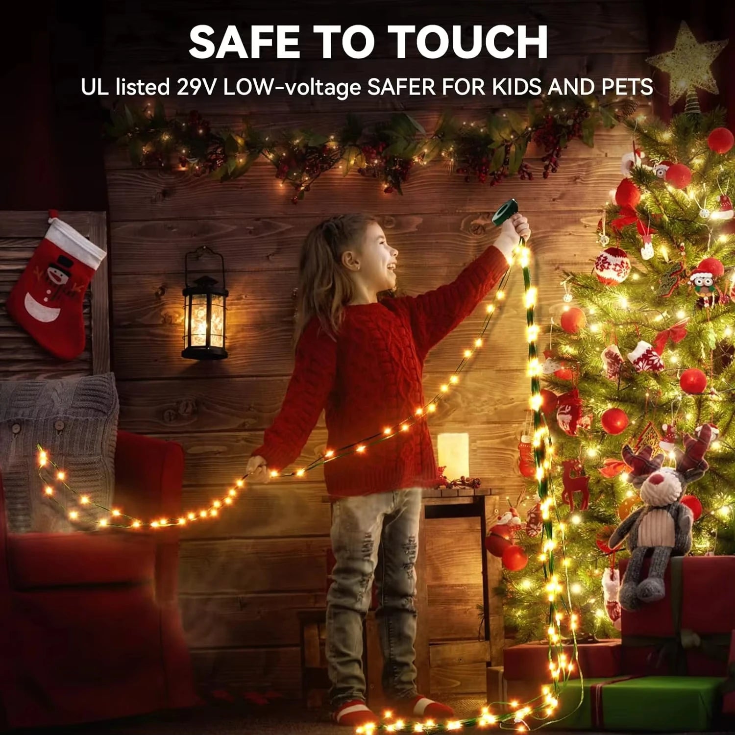 Árvore de Natal Inteligente de 2,1 m com 400 LEDs, Luzes de Natal