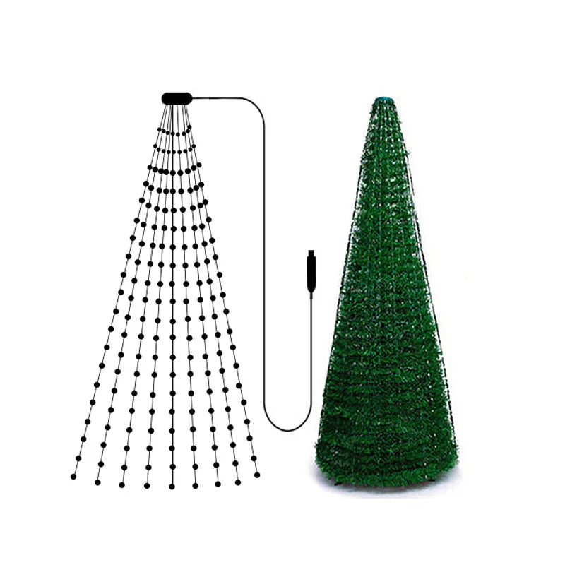 Árvore de Natal Inteligente de 2,1 m com 400 LEDs, Luzes de Natal